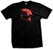 Front of Shirt: Epic Rock Radio Symbol in Red
